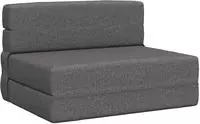 vidaXL Klappsofa Bett Hellgrau 70 x 80 x 60 cm Stoff