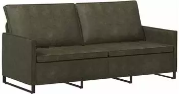 vidaXL 3-Sitzer Sofa olivegrün Kunstwildleder 190x81x82cm