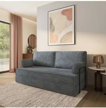 Masseno SILAR Schlafsofa Kordstoff grau (POSO 60)