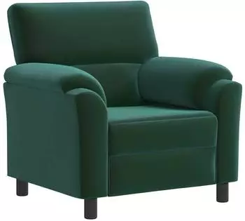 vidaXL Sofa dunkelgr&uuml;n, Samt, 94x85x93cm