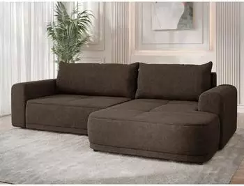 Mirjan24 Passo Ecksofa mit Schlaffunktion & Bettkasten, Chenille, links, 265x166cm (Vibe 26)
