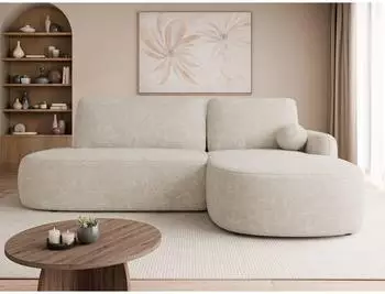 Mirjan24 Loridu O Premium Ecksofa L-Form mit Schlaffunktion & Bettkasten, beige, 274x174cm (800002079920)