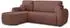 Sofnet Jazz Ecksofa mit Schlaffunktion, Bettkasten, Bouclé, rosa (Coral 45)