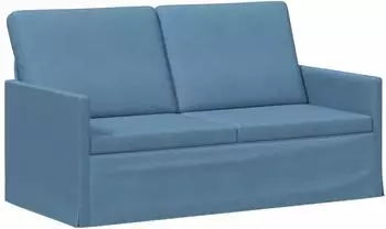 vidaXL 2-Sitzer Sofa Cordstoff blau, 150x81x82cm