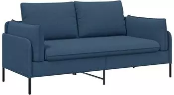 vidaXL 2-Sitzer Sofa blau, Stoff, 188x81x89cm