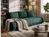 Beautysofa Schlafsofa Draco 3-Sitzer mit Bettkasten Grün