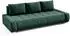 Beautysofa Schlafsofa Draco 3-Sitzer mit Bettkasten Grün