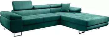 Beautysofa Alons Ecksofa mit Schlaffunktion, Bettkasten, dunkelgr&uuml;n, rechts (800001174252)