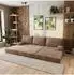 Masseno ANKO Ecksofa mit Schlaffunktion, Kordstoff beige, L-Form 270x160cm (800001994023)