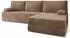 Masseno ANKO Ecksofa mit Schlaffunktion, Kordstoff beige, L-Form 270x160cm (800001994023)