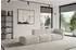 ALTDECOR MIRA-S3 modulares Ecksofa mit Ottomane rechts, Cord, creme, 296x89x70cm (800002003552)