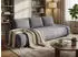Beautysofa Schlafsofa Draco 3-Sitzer mit Bettkasten Grau