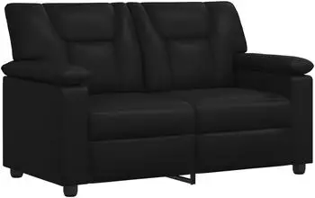 vidaXL Sofa Kunstleder, schwarz, 151x85x93cm