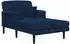 vidaXL Chaiselongue marineblau Cord-Samt