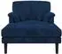 vidaXL Chaiselongue marineblau Cord-Samt