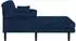 vidaXL Chaiselongue marineblau Cord-Samt