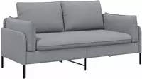 vidaXL 2-Sitzer Sofa Hellgrau 188 x 81 x 89 cm Stoff