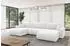 ALTDECOR Bery-U Wohnlandschaft U-Form mit Schlaffunktion, Bouclé, weiß, 377x193x88cm