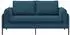 vidaXL 2-Sitzer Sofa blau Samt 188x81x89cm