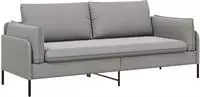 vidaXL 3-Sitzer-Sofa Hellgrau 222 x 81 x 89 cm Samt