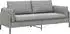 vidaXL 3-Sitzer-Sofa hellgrau, Samt, 222x81x89cm