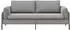 vidaXL 3-Sitzer-Sofa hellgrau, Samt, 222x81x89cm