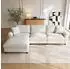 OKWISH Ecksofa 3-Sitzer Chenille beige mit umstellbarem Liegeelement (256x137x79cm)