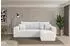 ALTDECOR SENO-L Ecksofa mit Schlaffunktion, Bouclé, weiß, 249x139x85cm (800002085436)