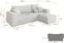 ALTDECOR SENO-L Ecksofa mit Schlaffunktion, Bouclé, weiß, 249x139x85cm (800002085436)