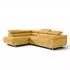 Fun Möbel JADE Ecksofa Bouclé Senfgelb, Schlaffunktion, Ottomane links (275x202cm)