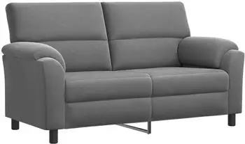 vidaXL Sofa dunkelgrau, Samt, 174x85x93cm