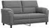 vidaXL Sofa dunkelgrau, Samt, 174x85x93cm