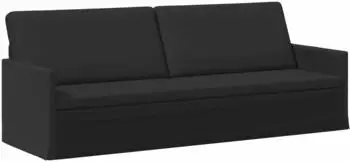 vidaXL 3-Sitzer Sofa schwarz, Stoff, 220x81x82cm