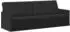 vidaXL 3-Sitzer Sofa schwarz, Stoff, 220x81x82cm