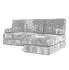 Masseno Notia Ecksofa modular mit Schlaffunktion, hellgrau, Kordstoff (800001993991)