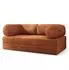 Masseno ALVIO Schlafsofa Schaumstoff Kordstoff braun (TILIA 52)