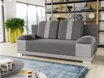 Sofnet Imola Schlafsofa mit Bettkasten, grau (Sawana 05 + 21)