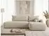 Sofnet NETO Ecksofa L-Form mit Schlaffunktion & Bettkasten, Bouclé, beige