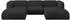 ALTDECOR Mira-U1 Wohnlandschaft U-Form Velours schwarz 317x179x70cm (800002004116)