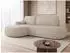 Mirjan24 Loridu O Premium Ecksofa L-Form mit Schlaffunktion & Bettkasten, Bouclé, naturfarben (800002079911)