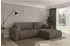 ALTDECOR BERY-L Ecksofa mit Schlaffunktion Bouclé braun 276x193x88cm (800002086014)