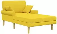 vidaXL Chaiselongue Helles Gelb Stoff