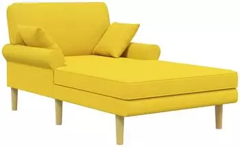 vidaXL Chaiselongue hellgelb, Stoff