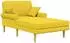vidaXL Chaiselongue hellgelb, Stoff