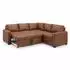 ebuy24 Sacramento Eckschlafsofa 5-Sitzer, braunes PU-Kunstleder, Stauraum (228x85cm)