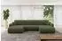 ALTDECOR BERY-U Wohnlandschaft U-Form Bouclé olivgrün mit Schlaffunktion 377x193x88cm (800002085788)