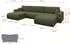 ALTDECOR BERY-U Wohnlandschaft U-Form Bouclé olivgrün mit Schlaffunktion 377x193x88cm (800002085788)