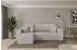 ALTDECOR SENO-L Ecksofa mit Schlaffunktion, Velours, hellgrau, 249x139x85cm (800002085875)