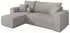 ALTDECOR SENO-L Ecksofa mit Schlaffunktion, Velours, hellgrau, 249x139x85cm (800002085875)