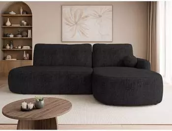 Mirjan24 Loridu O Premium Ecksofa L-Form mit Schlaffunktion & Bettkasten, schwarz, 274x174cm (800002079907)